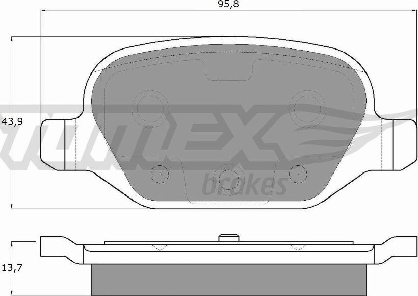 TOMEX brakes TX 12-701 - Гальмівні колодки, дискові гальма avtolavka.club