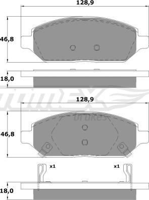 TOMEX brakes TX 17-90 - Гальмівні колодки, дискові гальма avtolavka.club