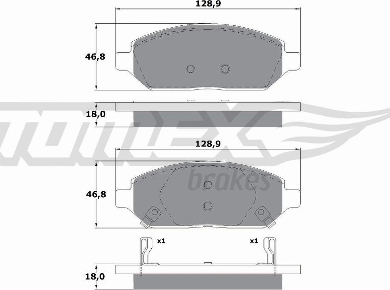 TOMEX brakes TX 17-90 - Гальмівні колодки, дискові гальма avtolavka.club