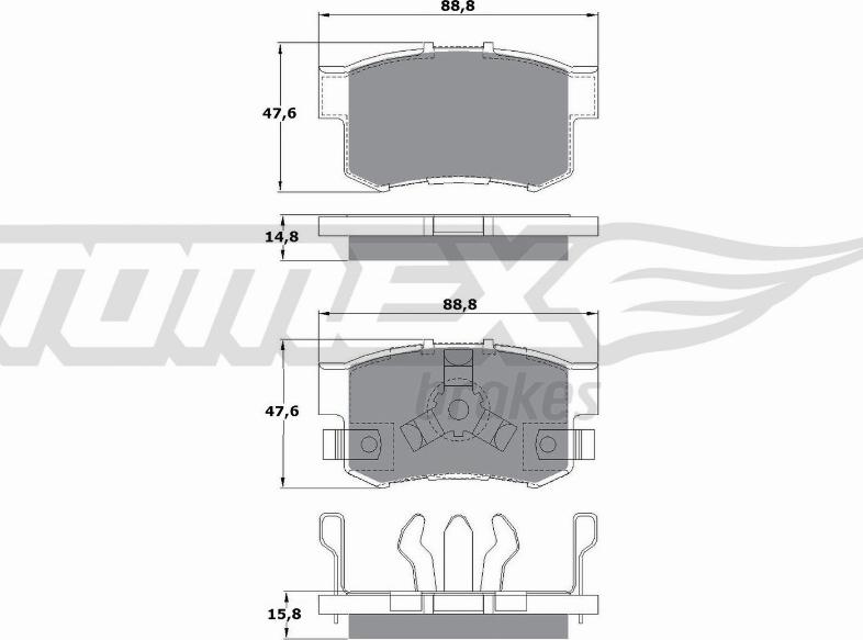 TOMEX brakes TX 17-53 - Гальмівні колодки, дискові гальма avtolavka.club