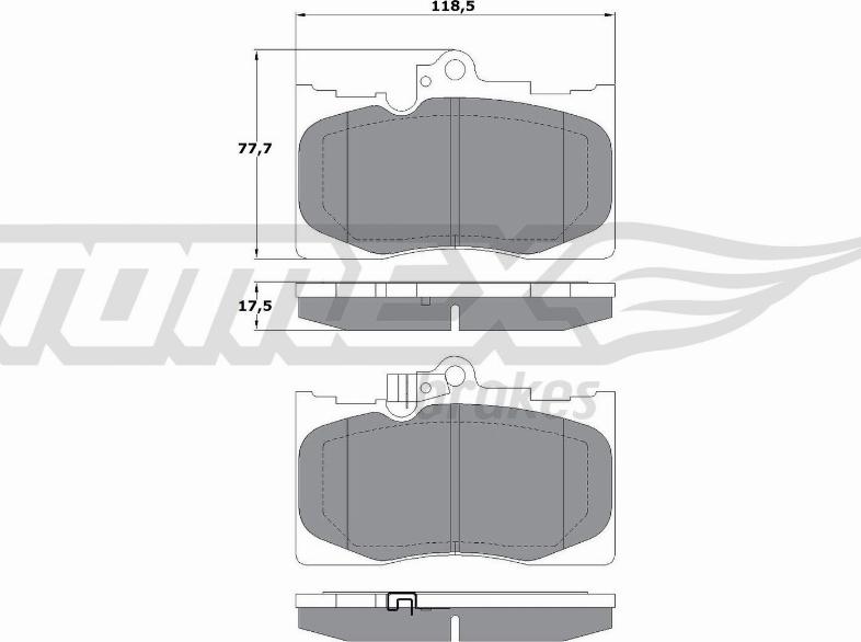 TOMEX brakes TX 17-60 - Гальмівні колодки, дискові гальма avtolavka.club