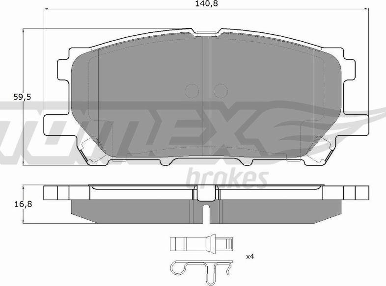 TOMEX brakes TX 17-63 - Гальмівні колодки, дискові гальма avtolavka.club