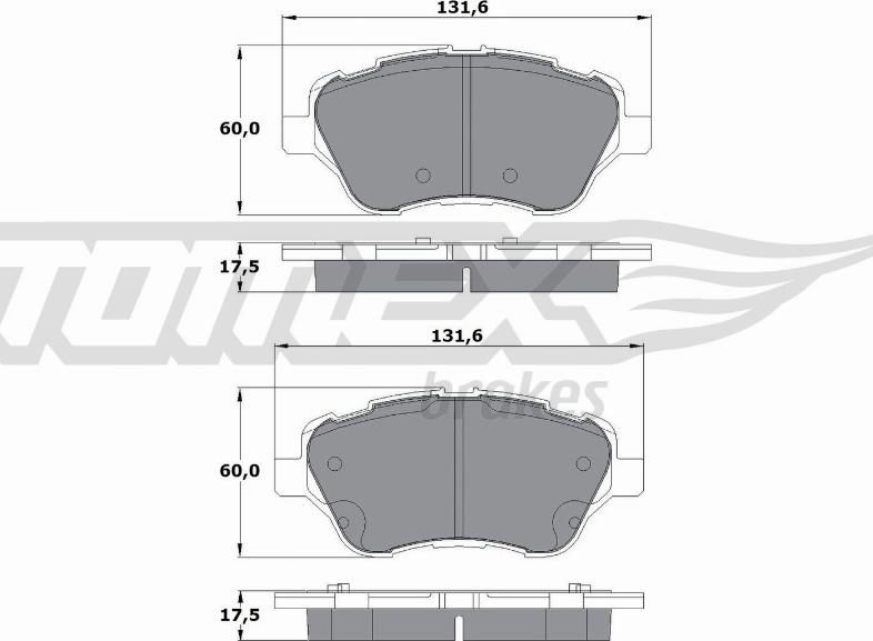 TOMEX brakes TX 17-16 - Гальмівні колодки, дискові гальма avtolavka.club