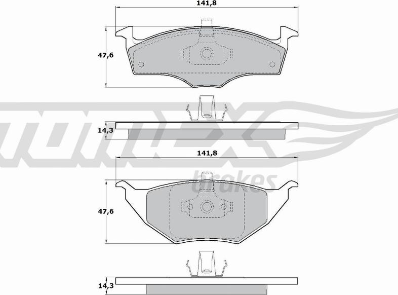 TOMEX brakes TX 17-10 - Гальмівні колодки, дискові гальма avtolavka.club