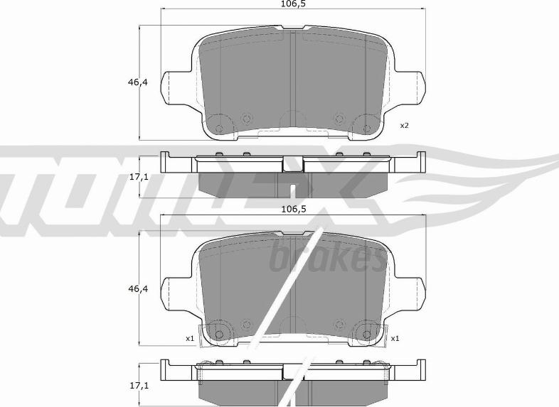 TOMEX brakes TX 17-88 - Гальмівні колодки, дискові гальма avtolavka.club