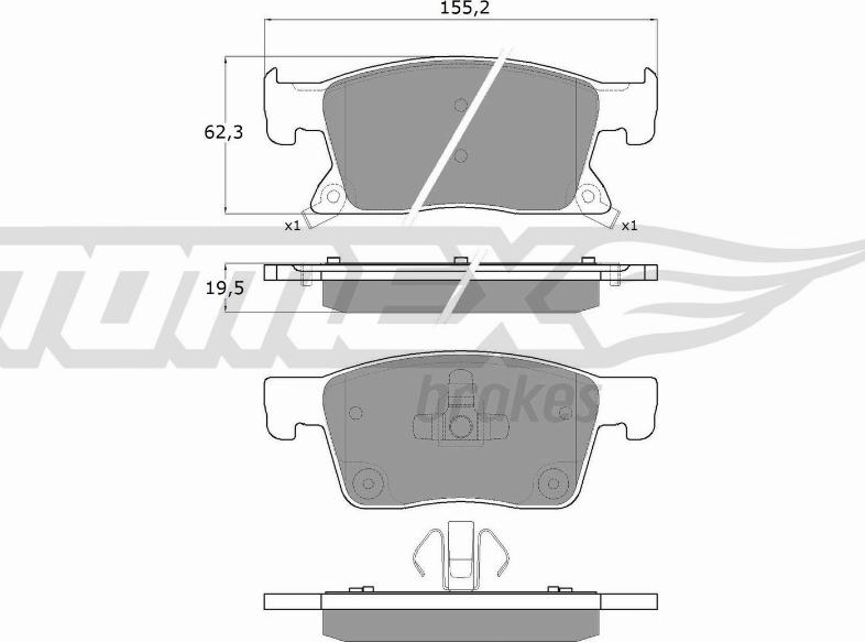 TOMEX brakes TX 17-87 - Гальмівні колодки, дискові гальма avtolavka.club