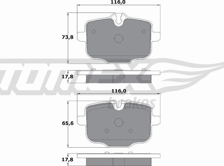 TOMEX brakes TX 17-36 - Гальмівні колодки, дискові гальма avtolavka.club