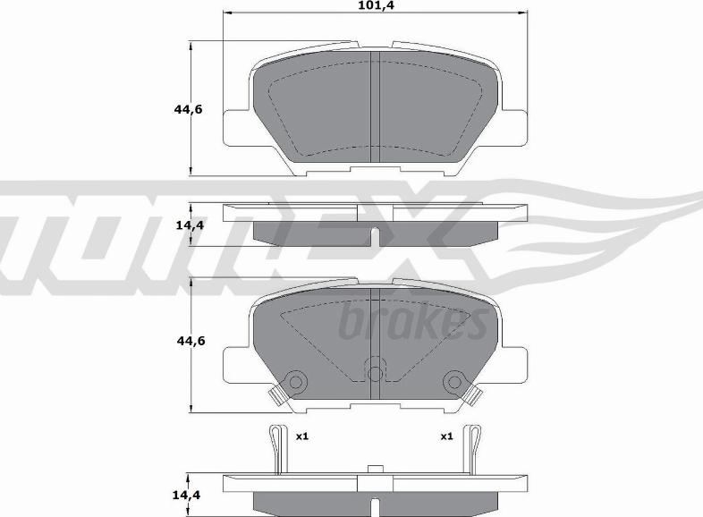 TOMEX brakes TX 17-30 - Гальмівні колодки, дискові гальма avtolavka.club