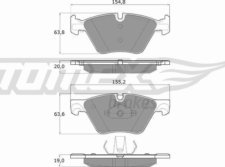 TOMEX brakes TX 17-33 - Гальмівні колодки, дискові гальма avtolavka.club