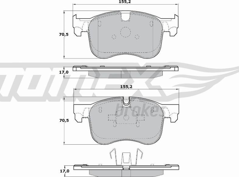 TOMEX brakes TX 17-29 - Гальмівні колодки, дискові гальма avtolavka.club