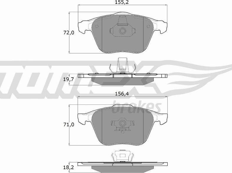 TOMEX brakes TX 17-74 - Гальмівні колодки, дискові гальма avtolavka.club