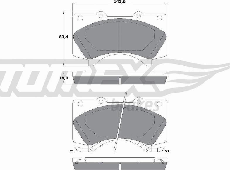 TOMEX brakes TX 17-77 - Гальмівні колодки, дискові гальма avtolavka.club