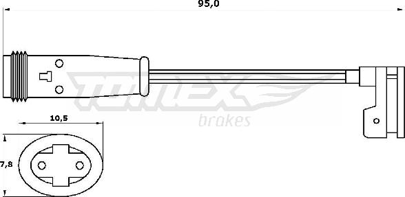 TOMEX brakes TX 30-56 - Сигналізатор, знос гальмівних колодок avtolavka.club