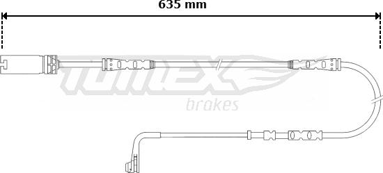 TOMEX brakes TX 30-58 - Сигналізатор, знос гальмівних колодок avtolavka.club