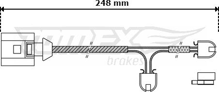 TOMEX brakes TX 30-52 - Сигналізатор, знос гальмівних колодок avtolavka.club