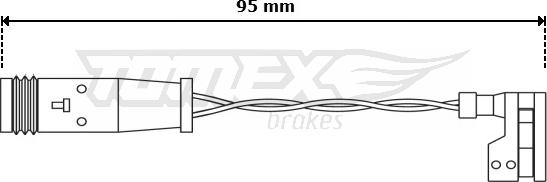 TOMEX brakes TX 30-66 - Сигналізатор, знос гальмівних колодок avtolavka.club