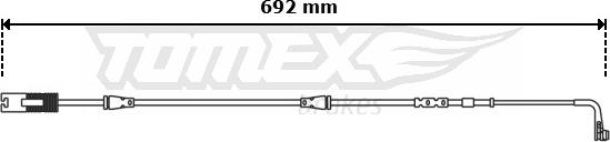 TOMEX brakes TX 30-68 - Сигналізатор, знос гальмівних колодок avtolavka.club