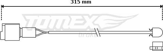 TOMEX brakes TX 30-87 - Сигналізатор, знос гальмівних колодок avtolavka.club