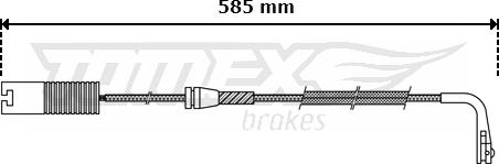TOMEX brakes TX 30-35 - Сигналізатор, знос гальмівних колодок avtolavka.club