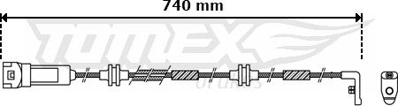 TOMEX brakes TX 30-33 - Сигналізатор, знос гальмівних колодок avtolavka.club