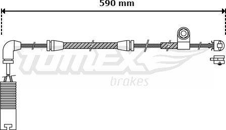 TOMEX brakes TX 30-37 - Сигналізатор, знос гальмівних колодок avtolavka.club