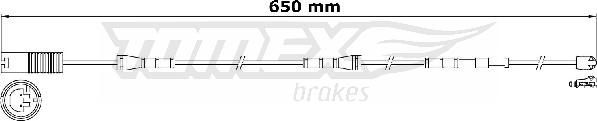 TOMEX brakes TX 31-15 - Сигналізатор, знос гальмівних колодок avtolavka.club