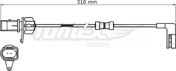 TOMEX brakes TX 31-39 - Сигналізатор, знос гальмівних колодок avtolavka.club