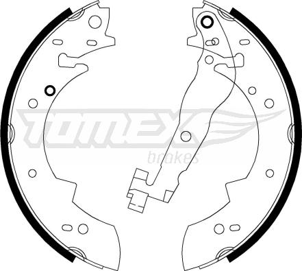 TOMEX brakes TX 20-62 - Комплект гальм, барабанний механізм avtolavka.club