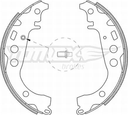 TOMEX brakes TX 21-09 - Комплект гальм, барабанний механізм avtolavka.club