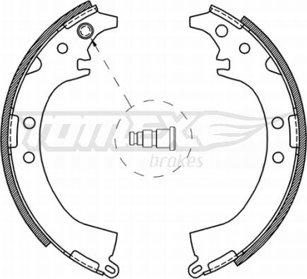 TOMEX brakes TX 21-07 - Комплект гальм, барабанний механізм avtolavka.club