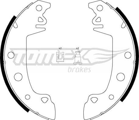 TOMEX brakes TX 21-28 - Комплект гальм, барабанний механізм avtolavka.club