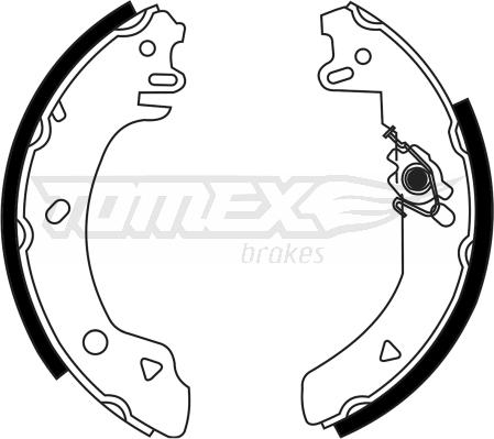 TOMEX brakes TX 23-22 - Комплект гальм, барабанний механізм avtolavka.club