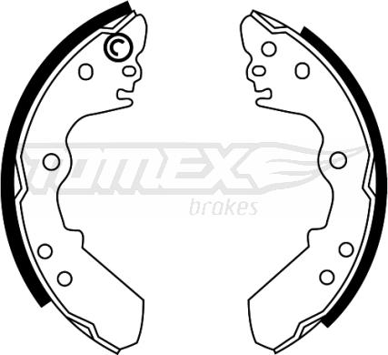 TOMEX brakes TX 22-47 - Комплект гальм, барабанний механізм avtolavka.club