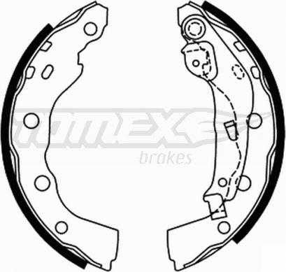 TOMEX brakes TX 22-00 - Комплект гальм, барабанний механізм avtolavka.club