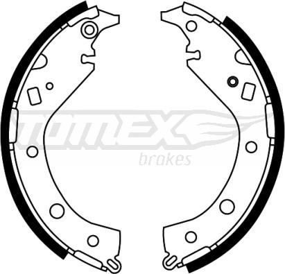 TOMEX brakes TX 22-07 - Комплект гальм, барабанний механізм avtolavka.club