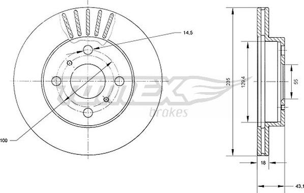 TOMEX brakes TX 70-97 - Гальмівний диск avtolavka.club