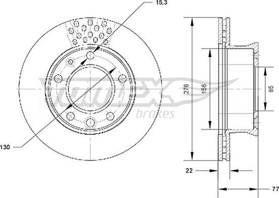 TOMEX brakes TX 70-07 - Гальмівний диск avtolavka.club