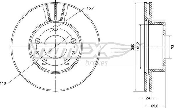 TOMEX brakes TX 70-19 - Гальмівний диск avtolavka.club