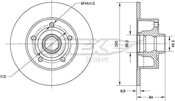 TOMEX brakes TX 70-12 - Гальмівний диск avtolavka.club