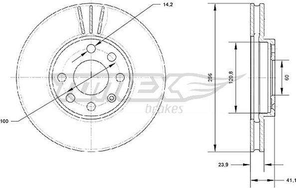 TOMEX brakes TX 70-17 - Гальмівний диск avtolavka.club