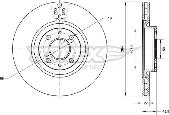 TOMEX brakes TX 70-83 - Гальмівний диск avtolavka.club