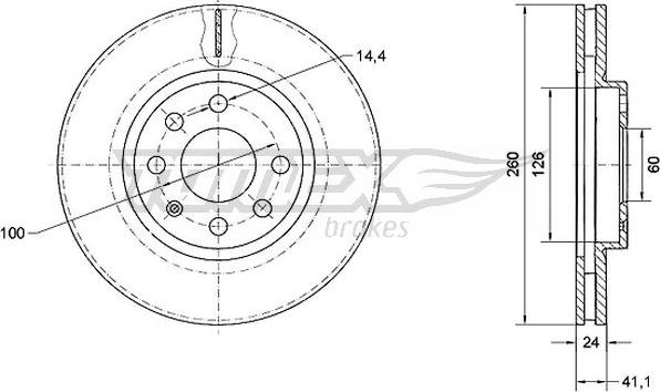 TOMEX brakes TX 70-73 - Гальмівний диск avtolavka.club