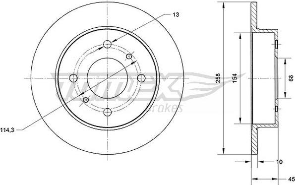 TOMEX brakes TX 70-77 - Гальмівний диск avtolavka.club