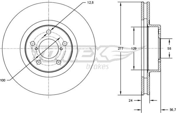 TOMEX brakes TX 71-51 - Гальмівний диск avtolavka.club