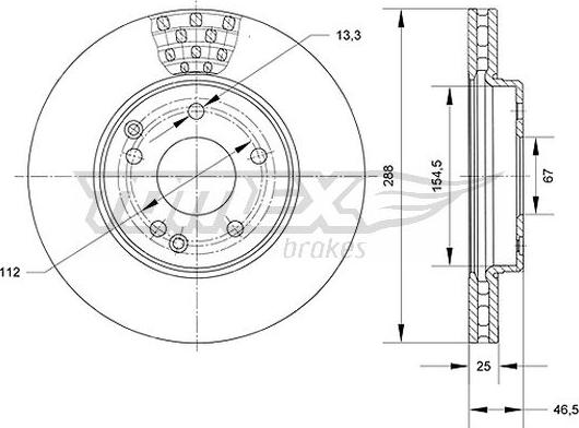 TOMEX brakes TX 71-06 - Гальмівний диск avtolavka.club