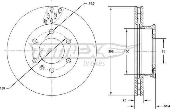 TOMEX brakes TX 71-19 - Гальмівний диск avtolavka.club