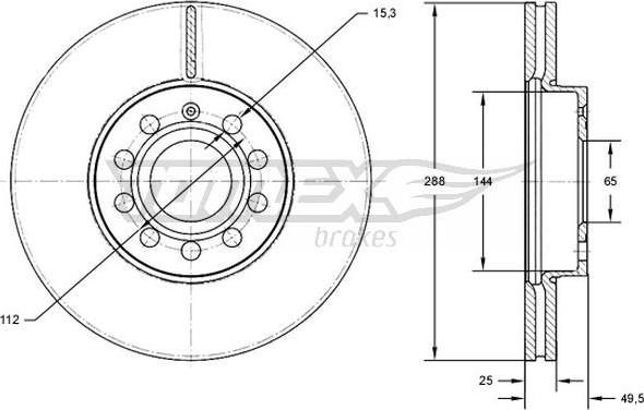 TOMEX brakes TX 71-31 - Гальмівний диск avtolavka.club