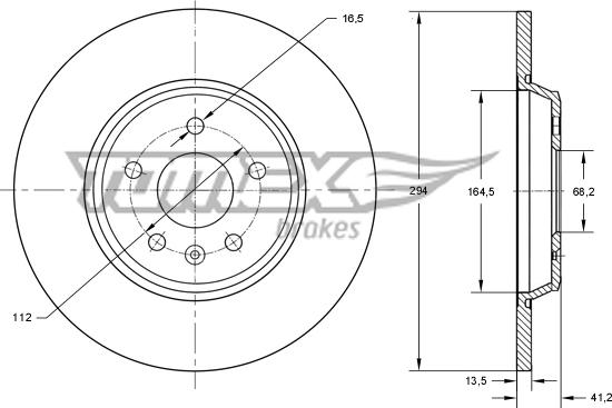 TOMEX brakes TX 73-90 - Гальмівний диск avtolavka.club