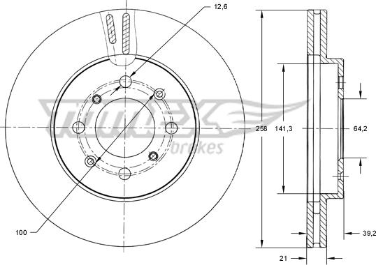 TOMEX brakes TX 73-81 - Гальмівний диск avtolavka.club