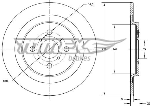 TOMEX brakes TX 73-27 - Гальмівний диск avtolavka.club